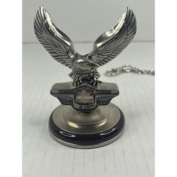 Franklin Mint Harley Davidson 95th Anniversary Heritage Springer Pocket Watch - Picture 3 of 9